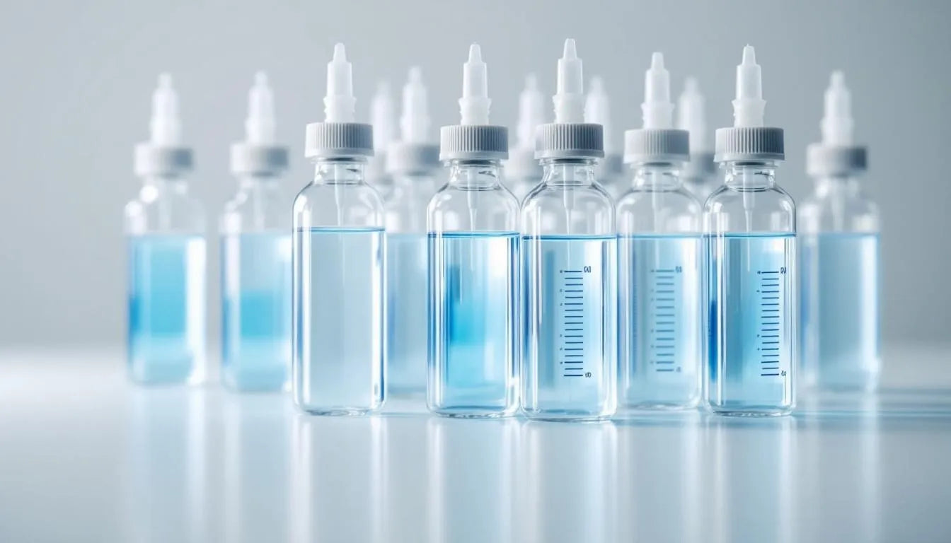 Syringes filled with mushroom liquid culture solution