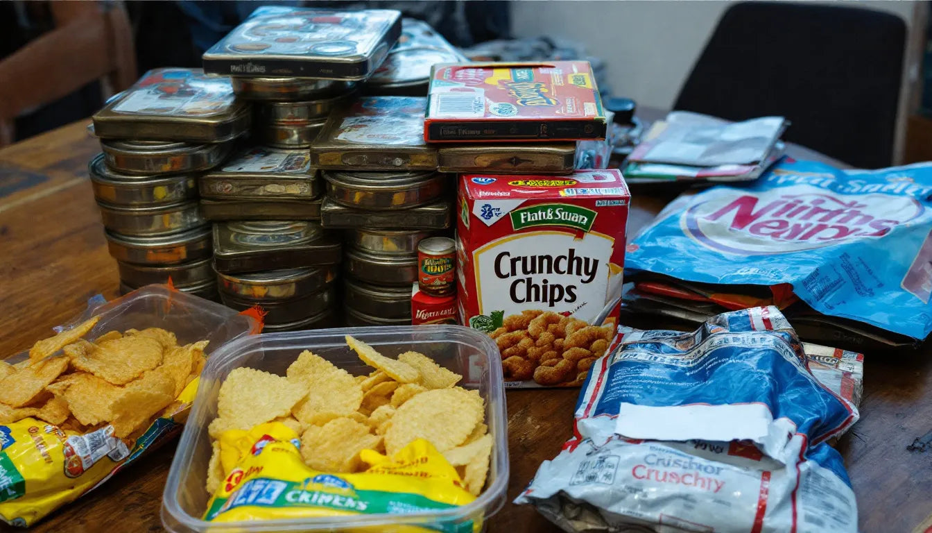 Packaged and processed foods high in sodium