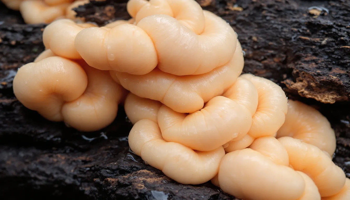 fungi breaking down organic matter on old wood