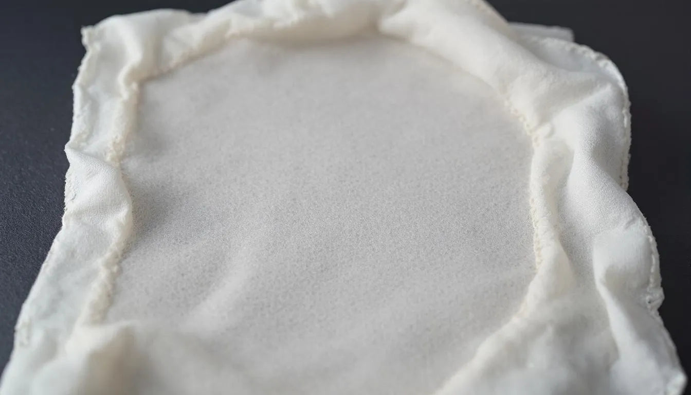 Detail view of filter patch on mushroom grow bag