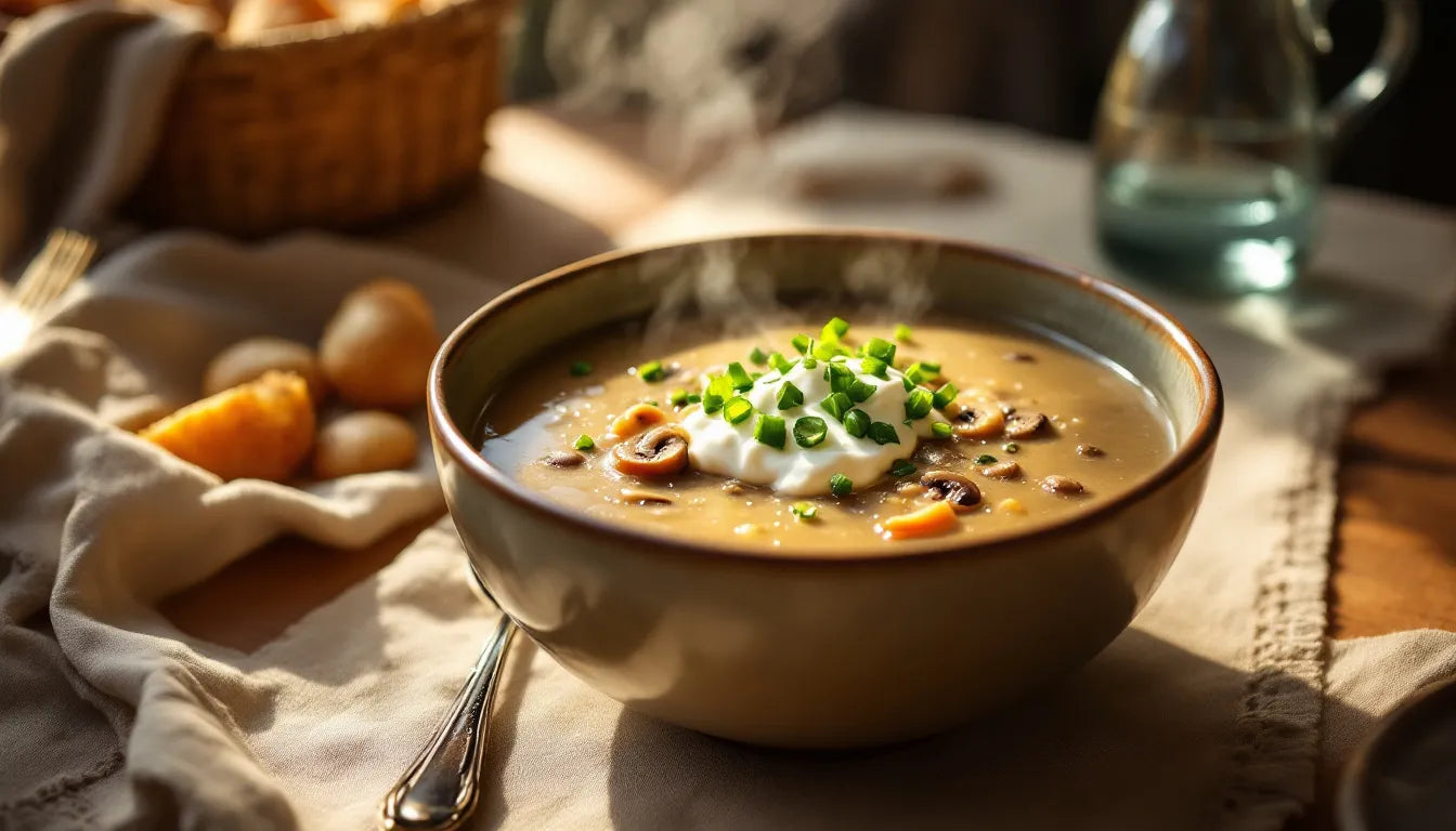 traditional Chinese soup containing tremella mushroom