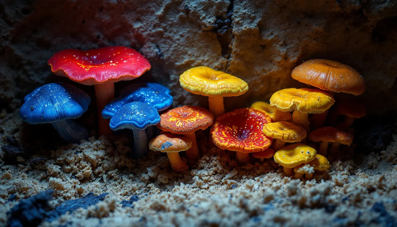 Eco-friendly gourmet mushrooms growing on sustainable substrate