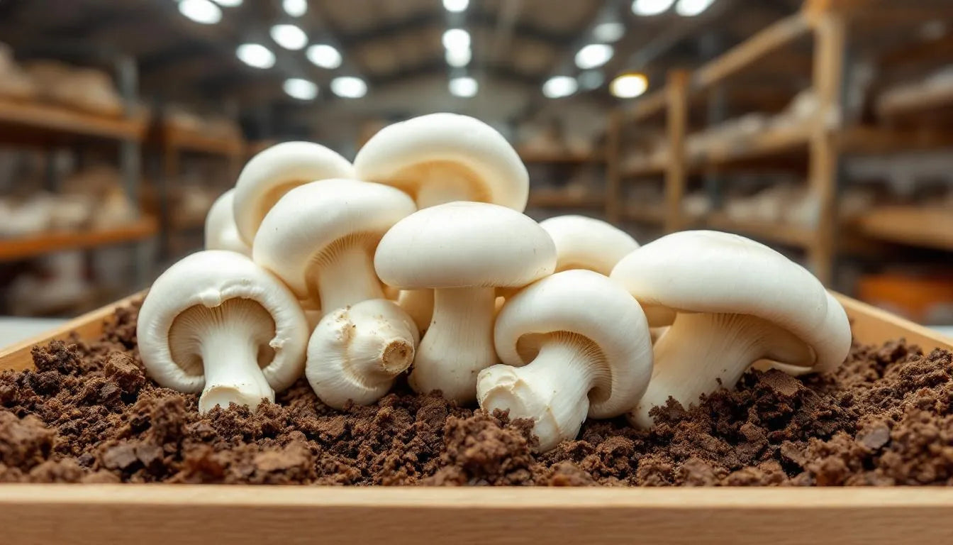 Clean mushroom harvest preserving healthy substrate