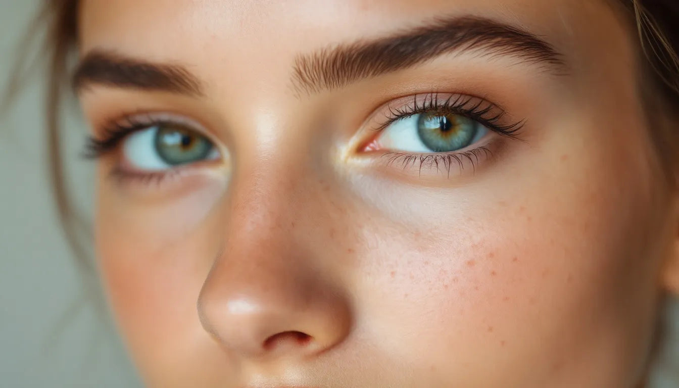 Close-up view of firm, youthful skin with smooth texture