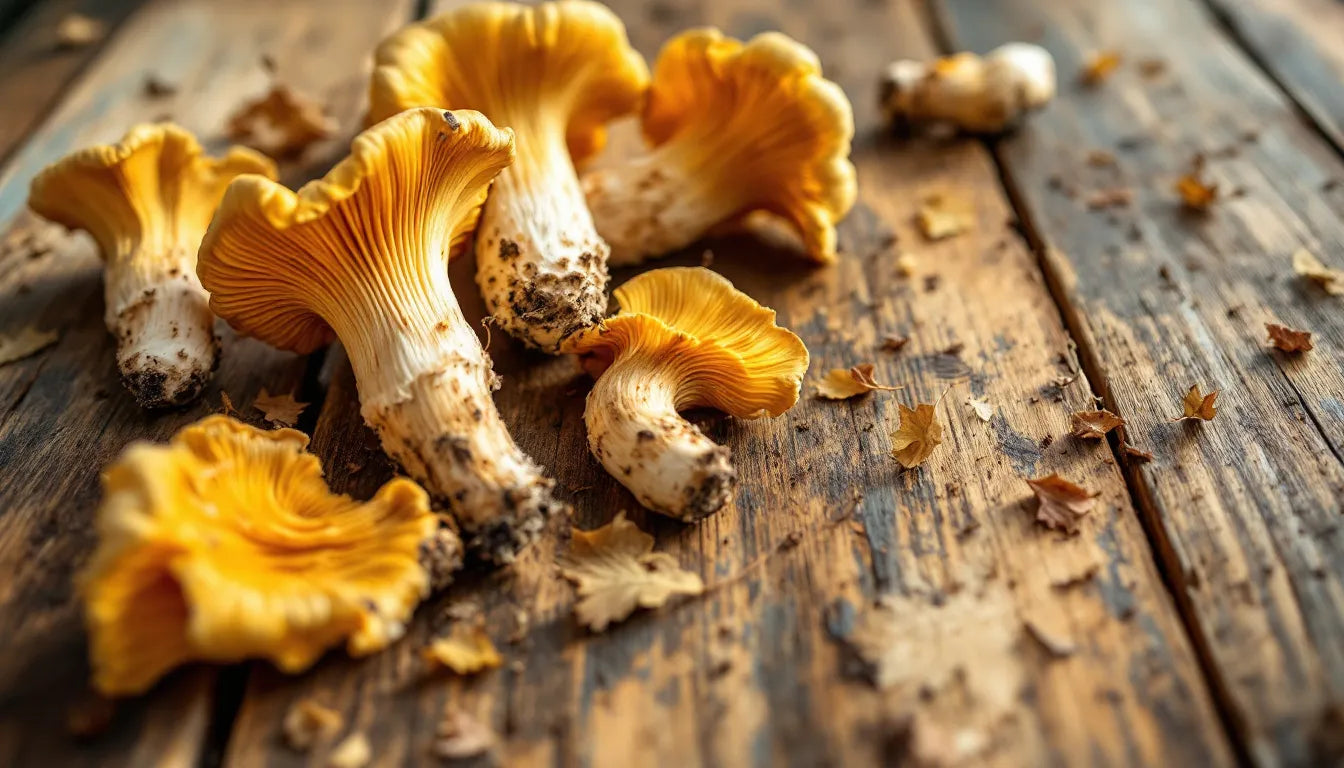 pile of king trumpet mushrooms rich in antioxidants