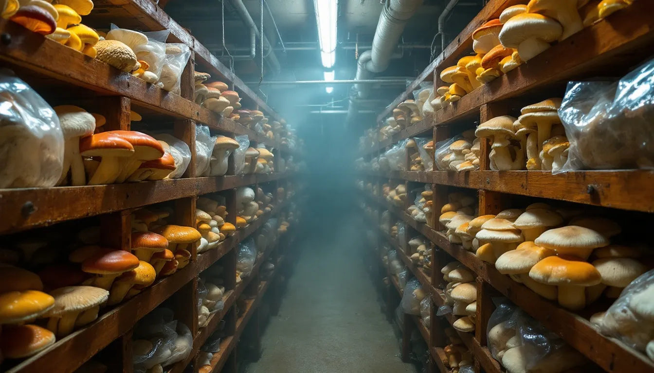 Humid controlled environment for mushroom farming