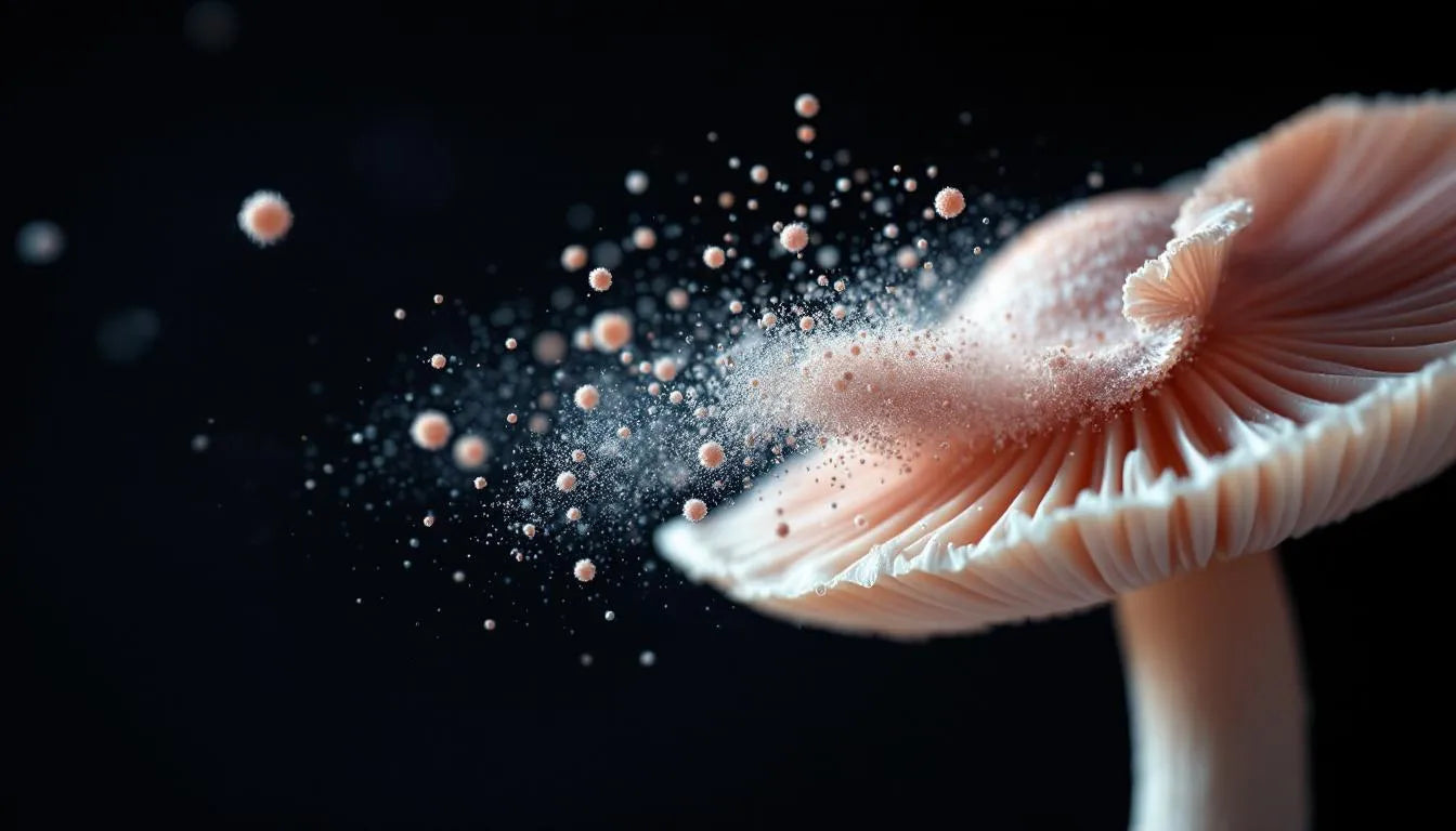 Spores being actively ejected from a fungal ascus