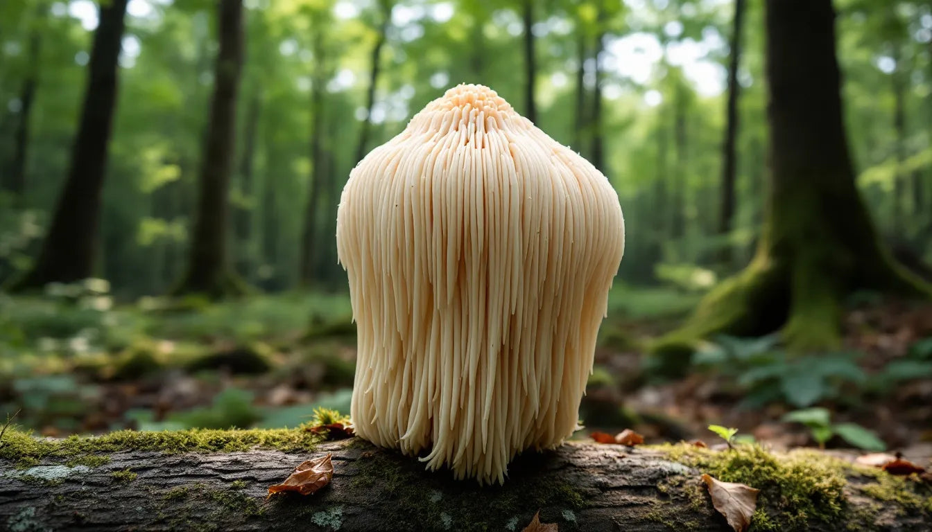 Lionâs Mane mushroom known for supporting brain health