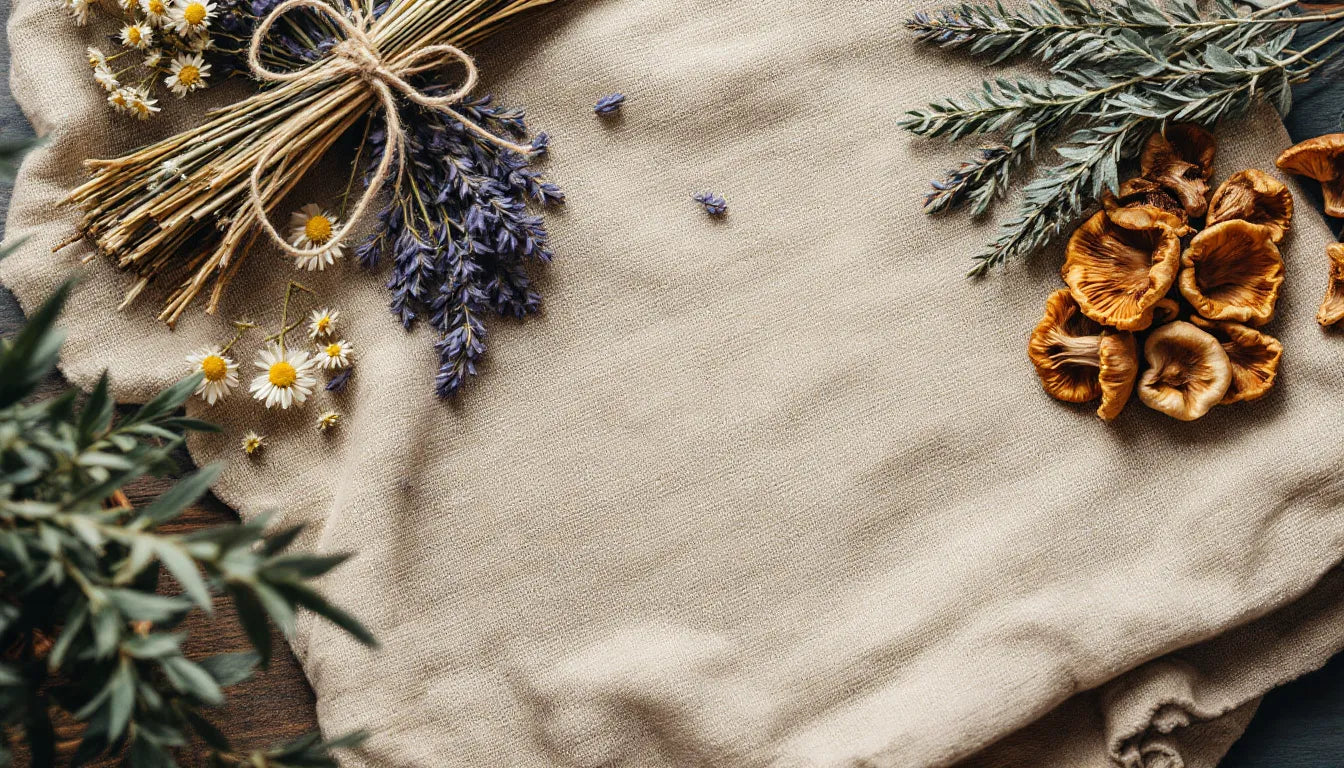 Ancient medicinal mushrooms and herbs used for tea