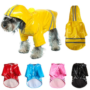 Waterproof Dog Jacket PU Dog Raincoat For Small Dogs Cats Reflective Puppy Raincape Chihuahua Yorkies Raincoat Pet Poncho - AnniePaw