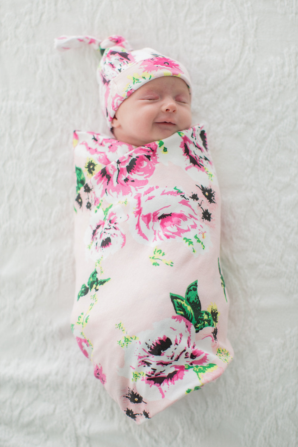 newborn swaddle blanket and hat