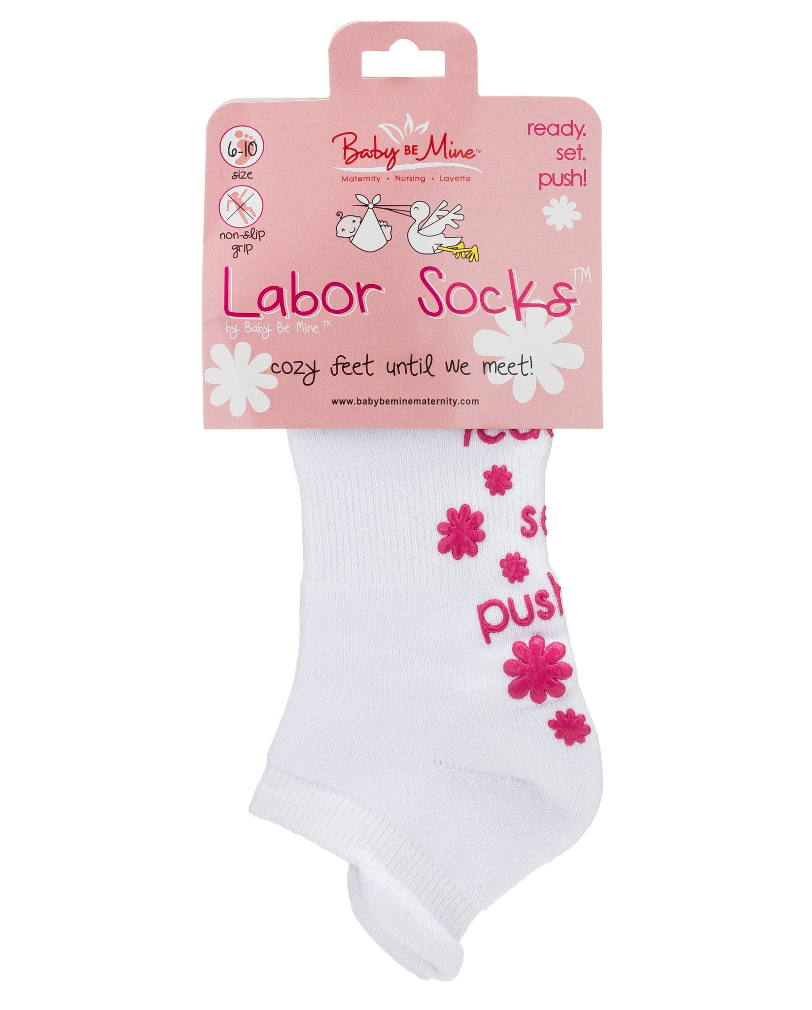 labor socks non skid pink – Baby Be Mine