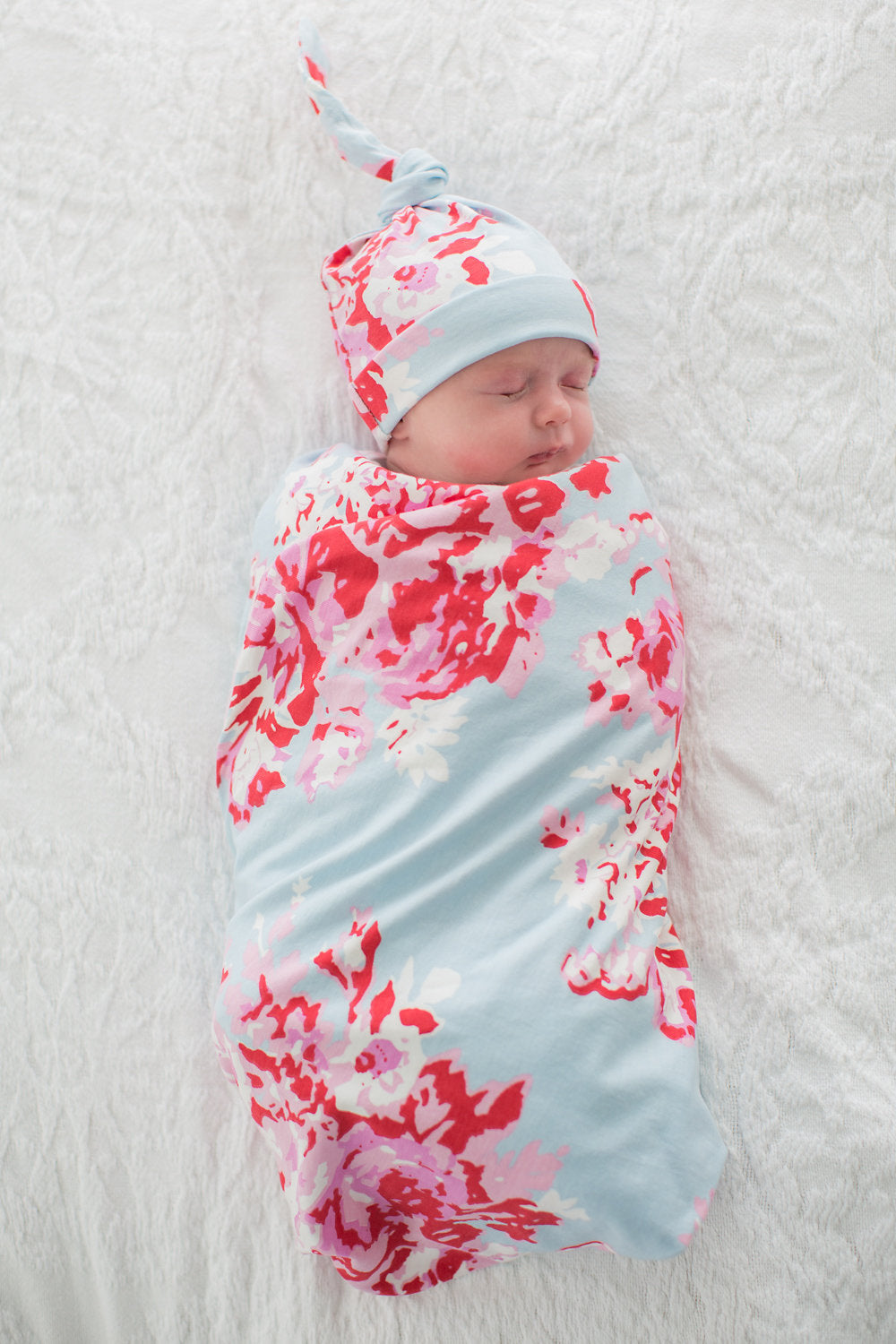 Mae Floral Baby Swaddle Blanket And Hat Set Baby Be Mine