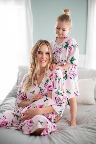 mother daughter robe and swaddle