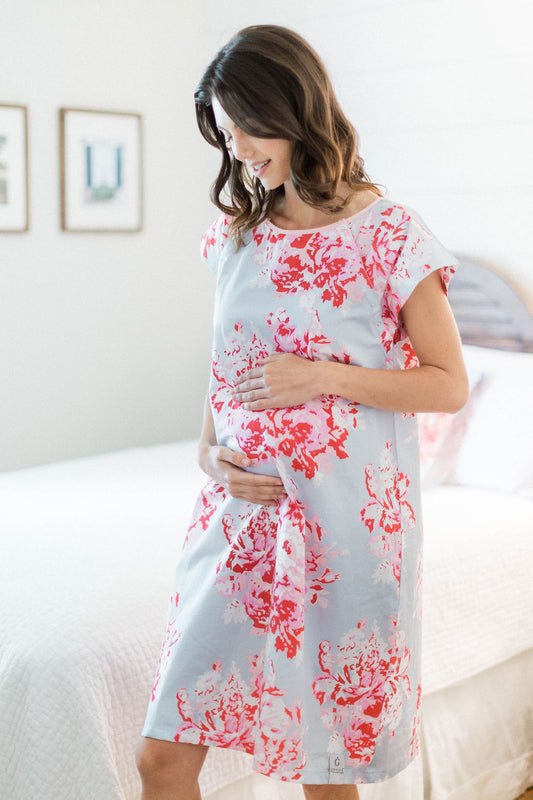 Rose 3 in 1 Labor Gown & Robe Set