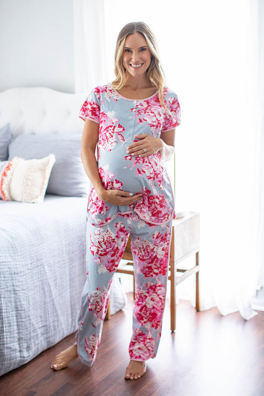 Ensemble pyjama maternité pour allaitement / Maternité Be Mine pour bébé /  Incontournable sac d'hôpital / Cadeau de baby shower / Expédition rapide à  partir du CT / Willow -  Canada