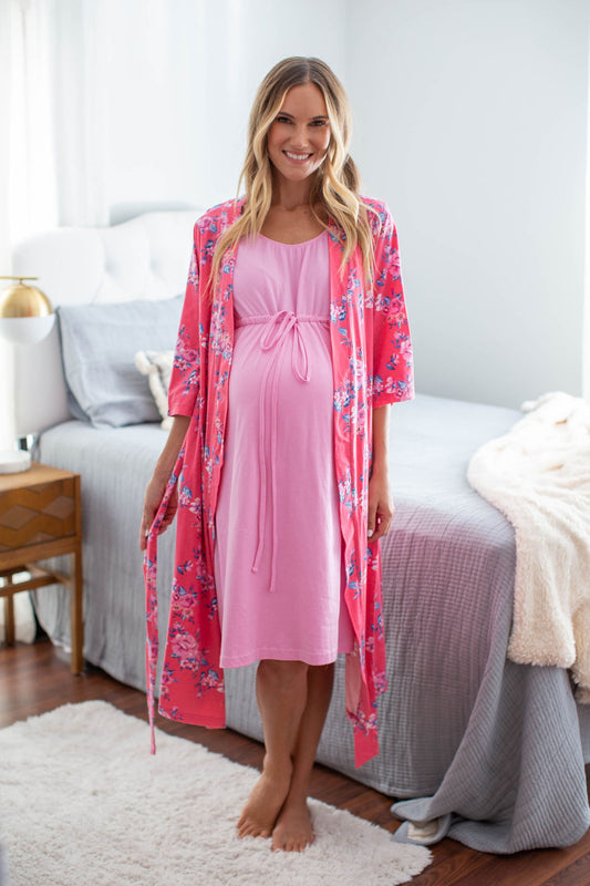 Floral Labor & Delivery Gown