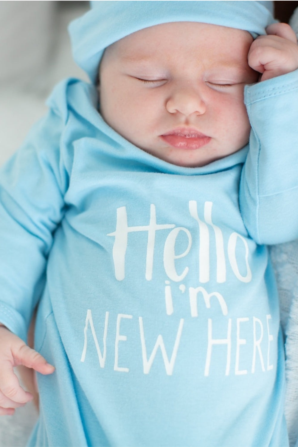 baby blue newborn outfit