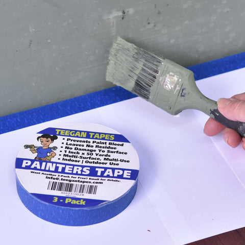 painters tape helps paint straight lines 