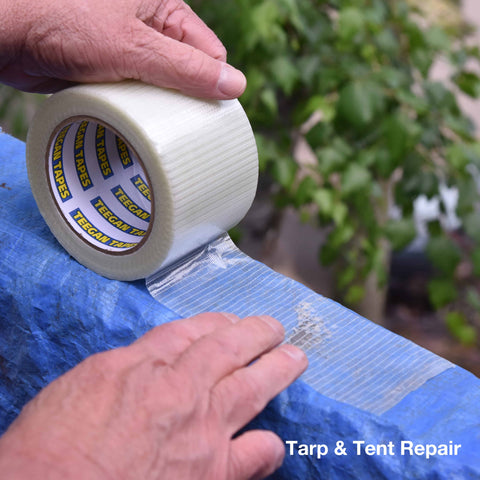 filament duct tape is used to repair a tarp