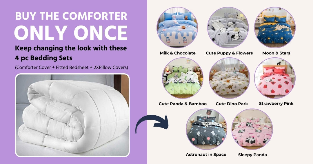 Buy the comforter only once and keep changing the looks using comforter covers by top 8 famyo bedding set designs