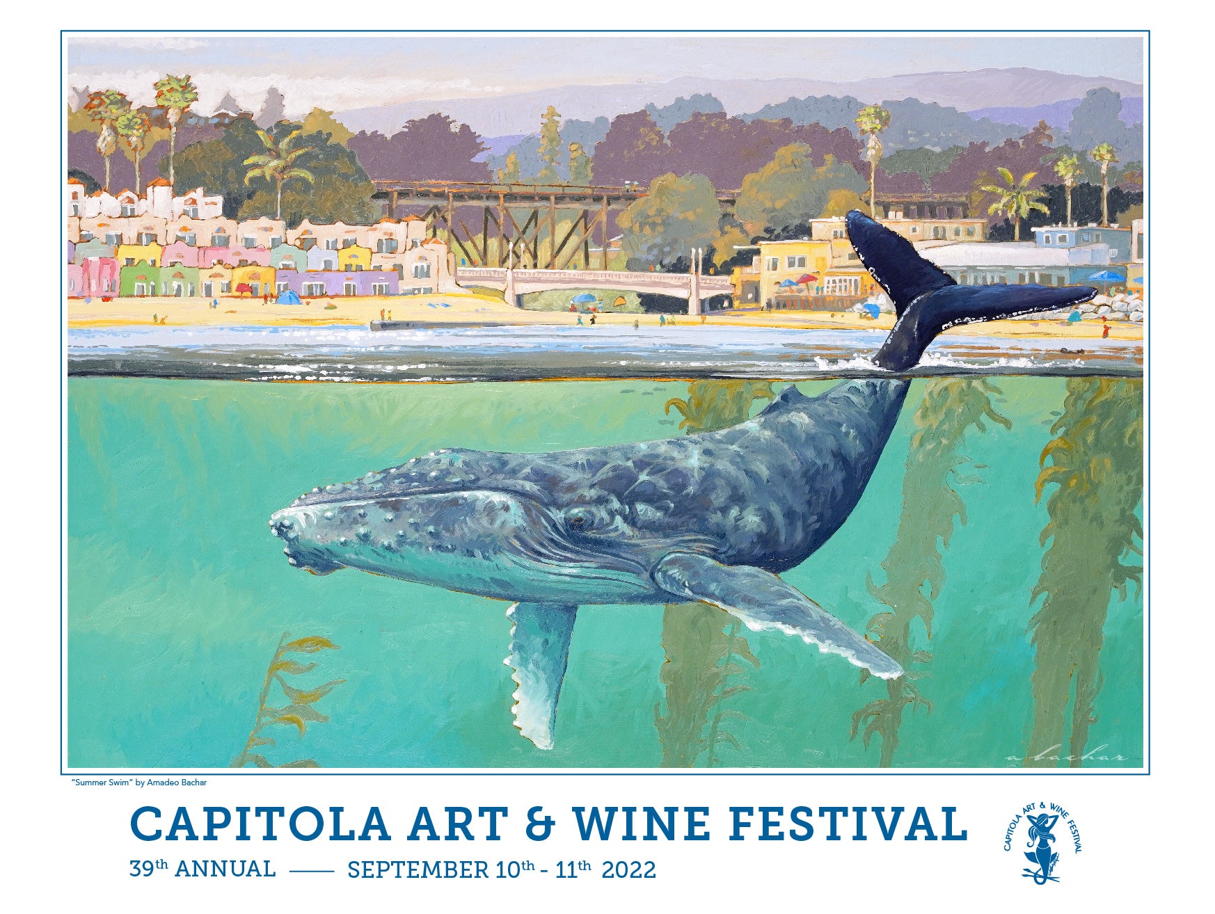 Capitola Art and Wine Festival Poster Art Illustration Santa Cruz Art