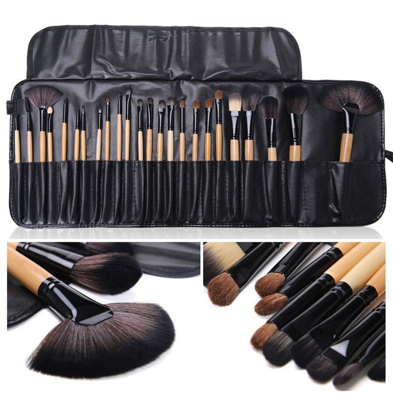 Gift Bag Of  24 pcs Makeup Brush Sets Professional Cosmetics Brushes Eyebrow Powder Foundation Shadows Pinceaux Make Up Tools Get Me Products