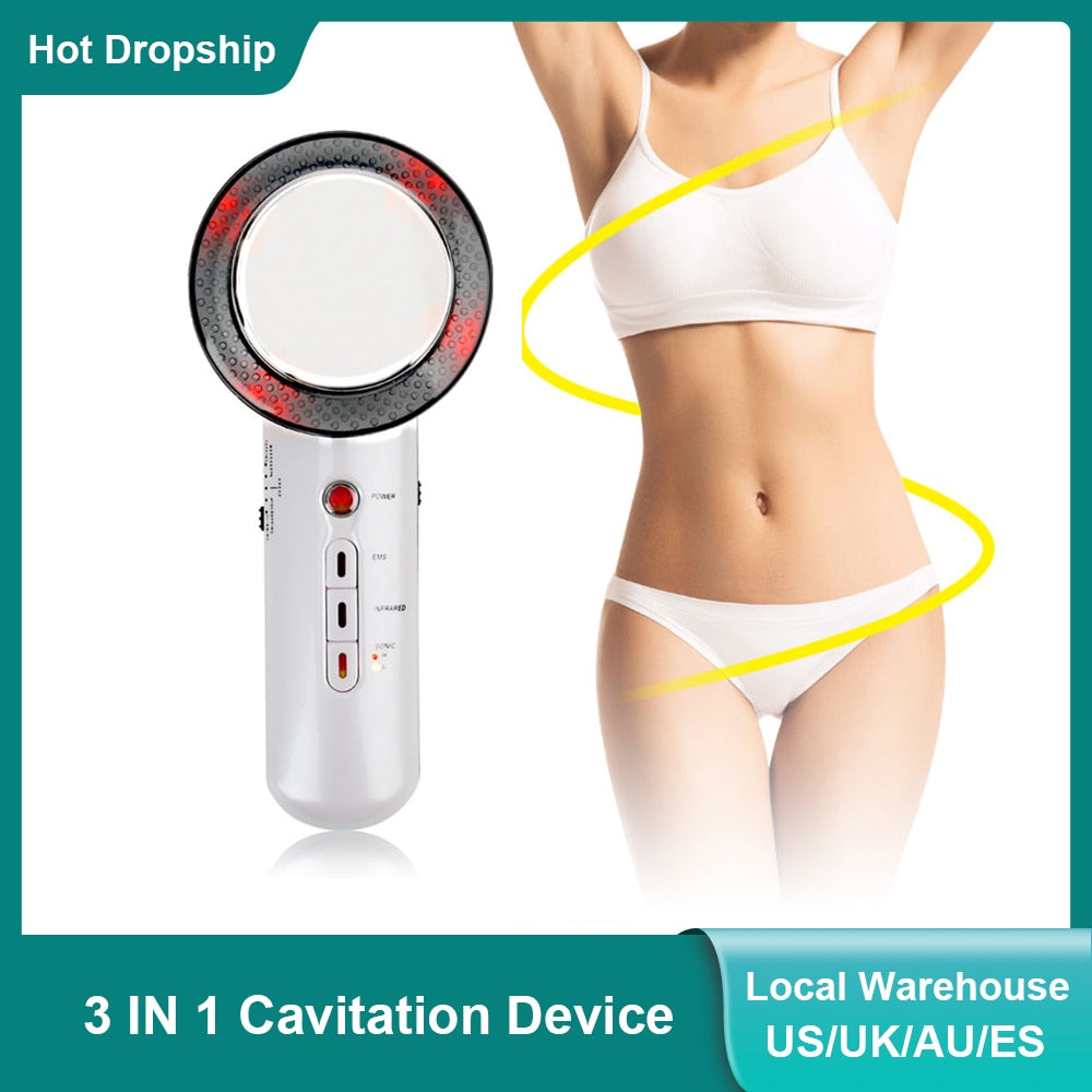 3 in 1 EMS Ultrasound Cavitation Device Electric Body Slimming Massager Fat Burner Infrared Therapy Ultrasonic Cavitation Get Me Products