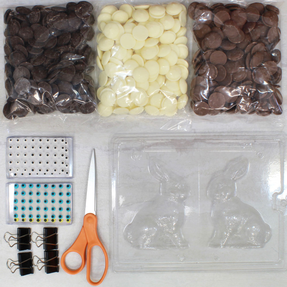 supplies to make a chocolate bunny