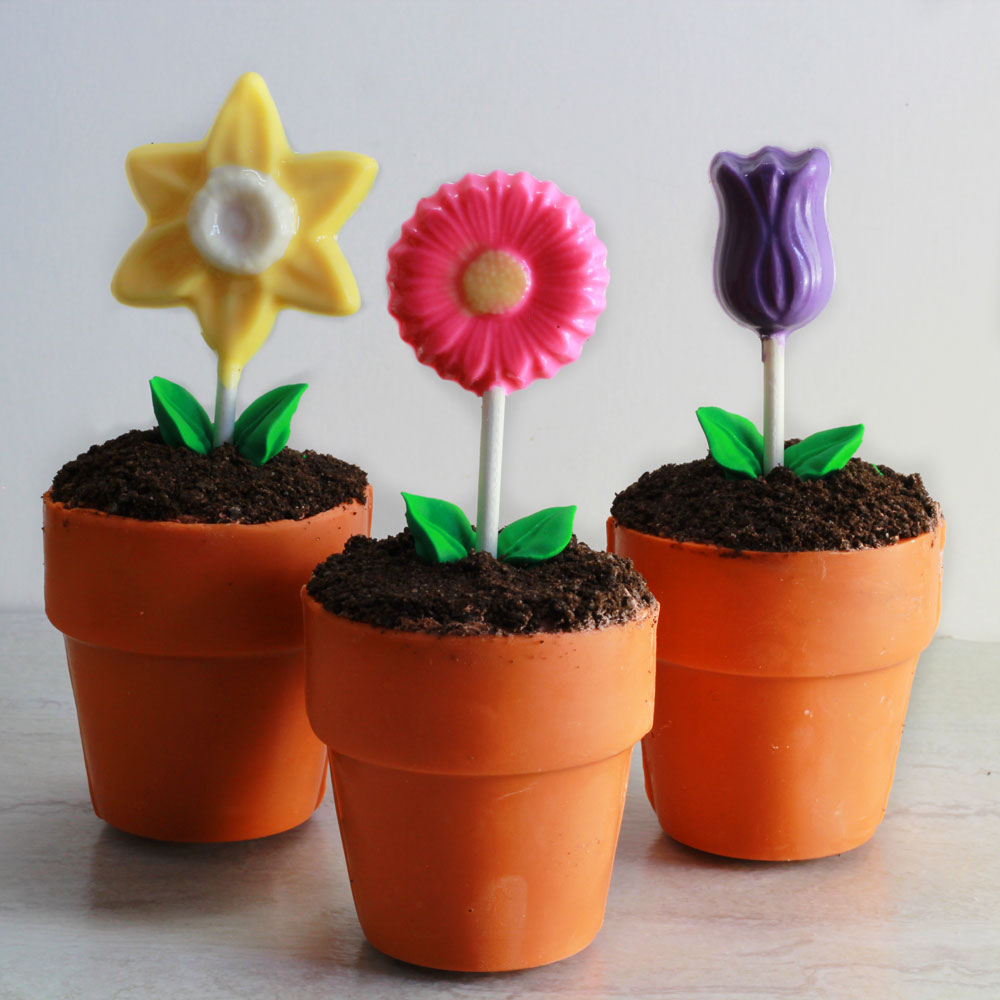 how to make edible flower pots