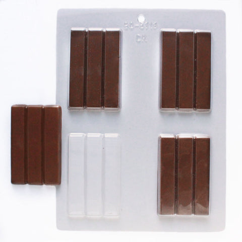 Fimary 4 Pcs Break Apart Candy Molds Silicone Shapes Mini Chocolate Bar  Silicone Molds Set, Small Molds for Wax Melts (A+B)