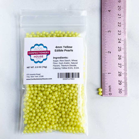 5MM White Edible Pearls