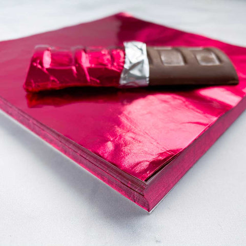 Rose Gold Foil Sheets for Over Wrapping Chocolate Bars - Candy Wrapper Store