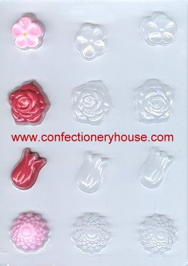 NY Cake Flower Assortment Silicone Chocolate Candy Mold 1