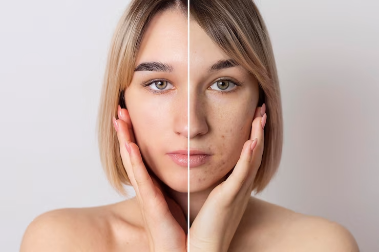 acne vs clean skin