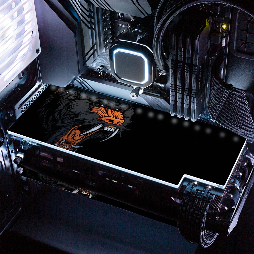 Saru the Orange RGB GPU Backplate