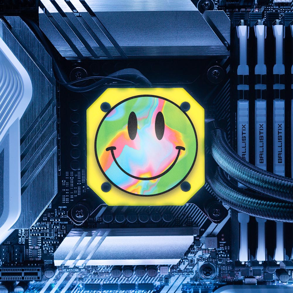 Smile AIO Cover for Corsair iCUE ELITE CAPELLIX (H100i, H115i, H150i Black and White)