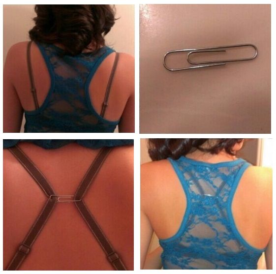 butterfly paper clip to hide bra strap