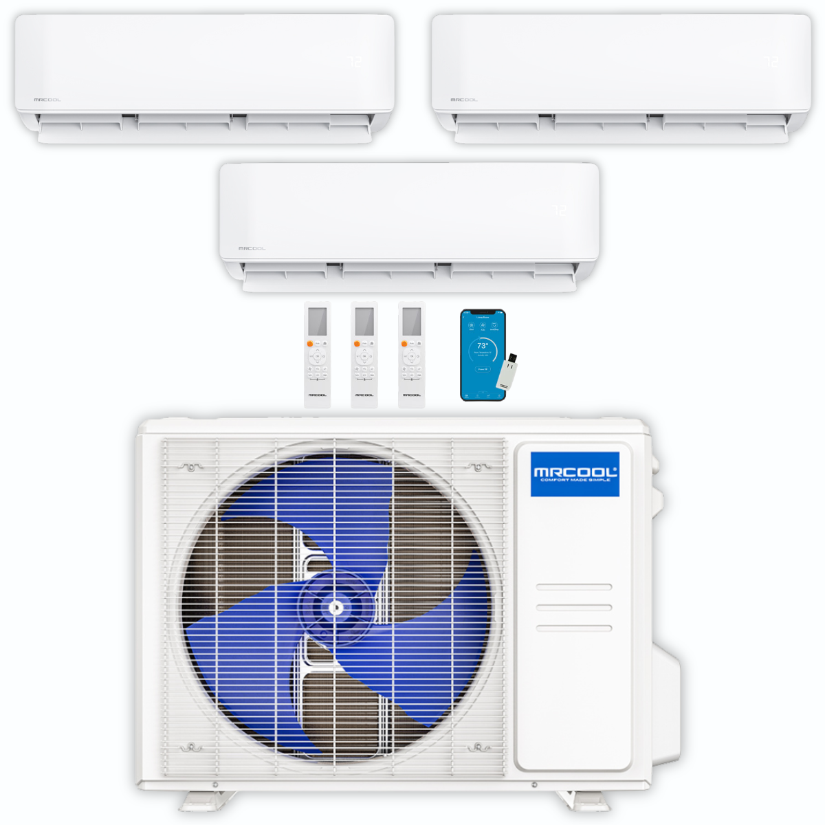 MRCOOL DIY Mini Split - 42,000 BTU 3 Zone Ductless Air Conditioner and Heat Pump DIY-B-336HP121218