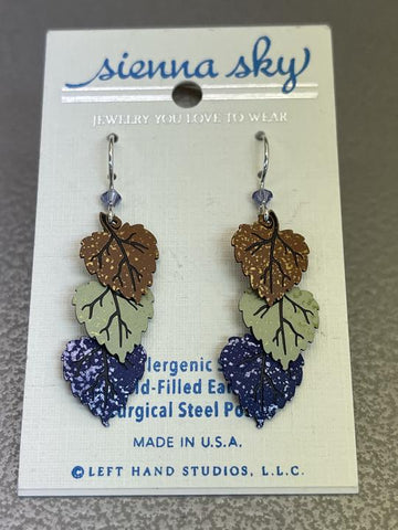 Sienna Sky Leaf Earrings