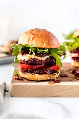 burger with jam