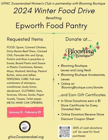 Annual Food Drive at Blooming Boutique