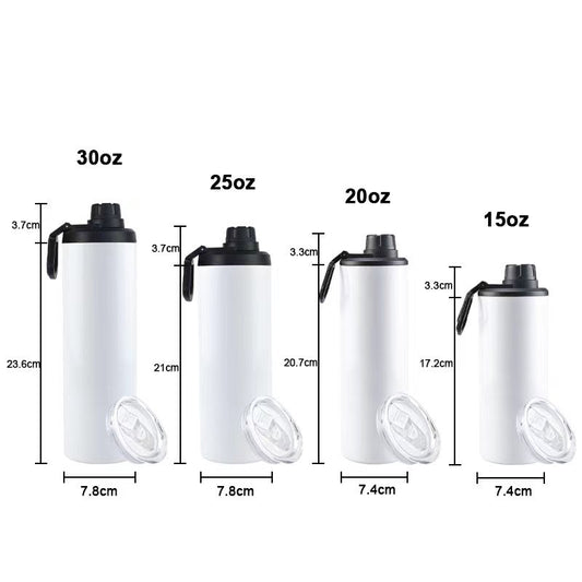12oz wholesale sublimation kids water bottle with pop-up lids-30pcs
