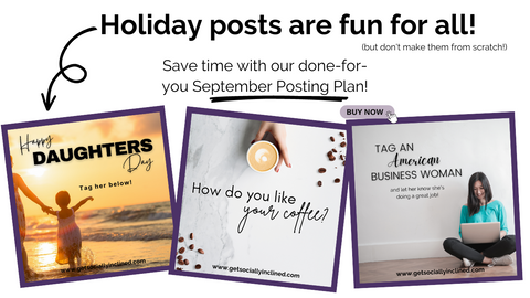 what holidays to celebrate on social media in September