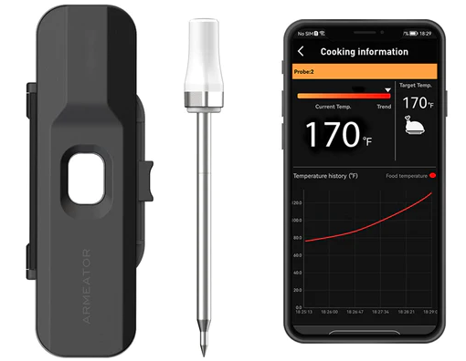 GrillEye PRO WI-FI Grilling and Smoking Thermometer with Cloud Connectivity  – Comes with 3 Probes