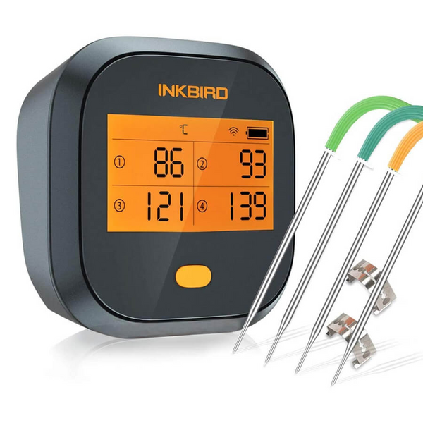 Inkbird WiFi Grill Meat Thermometer IBBQ-4T with 4 Colored Probes, Wireless