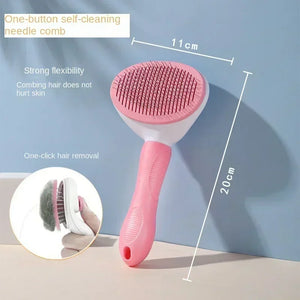 Pet Grooming Brush Tool, Self Cleaning Slicker Brushes for Dogs Cats - Tickly Motte