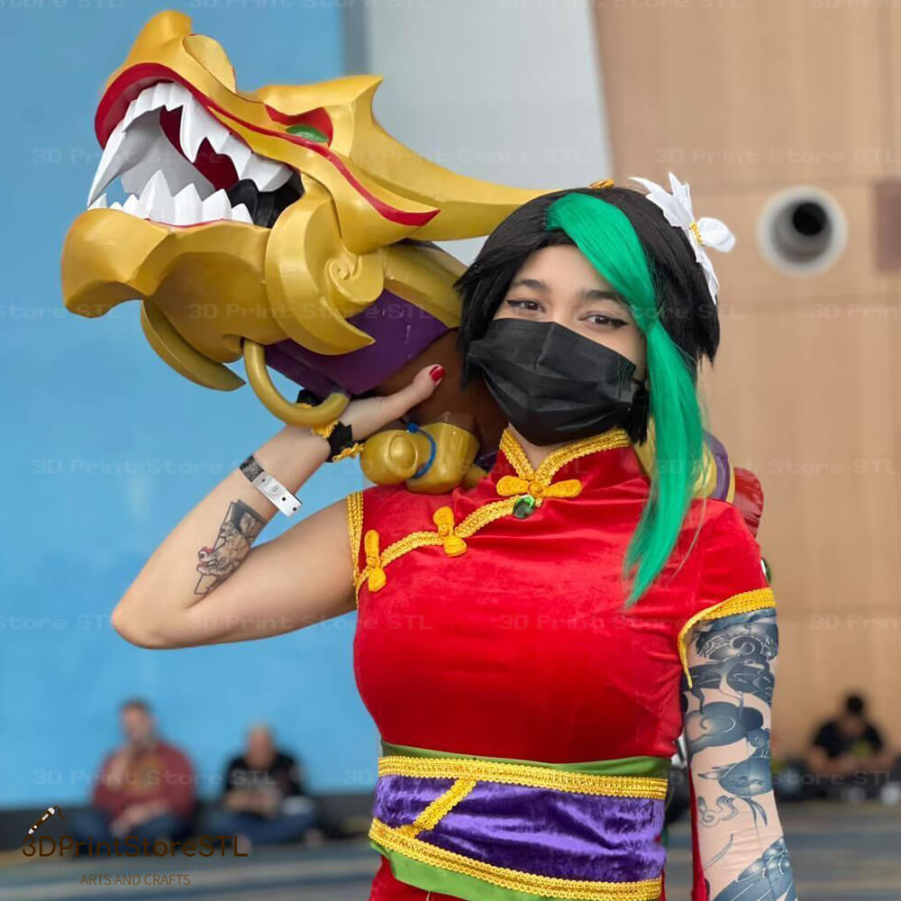 Jinx Fishbones Firecracker Skin Cosplay League of Legends 3D Print Model STL File + Taxes