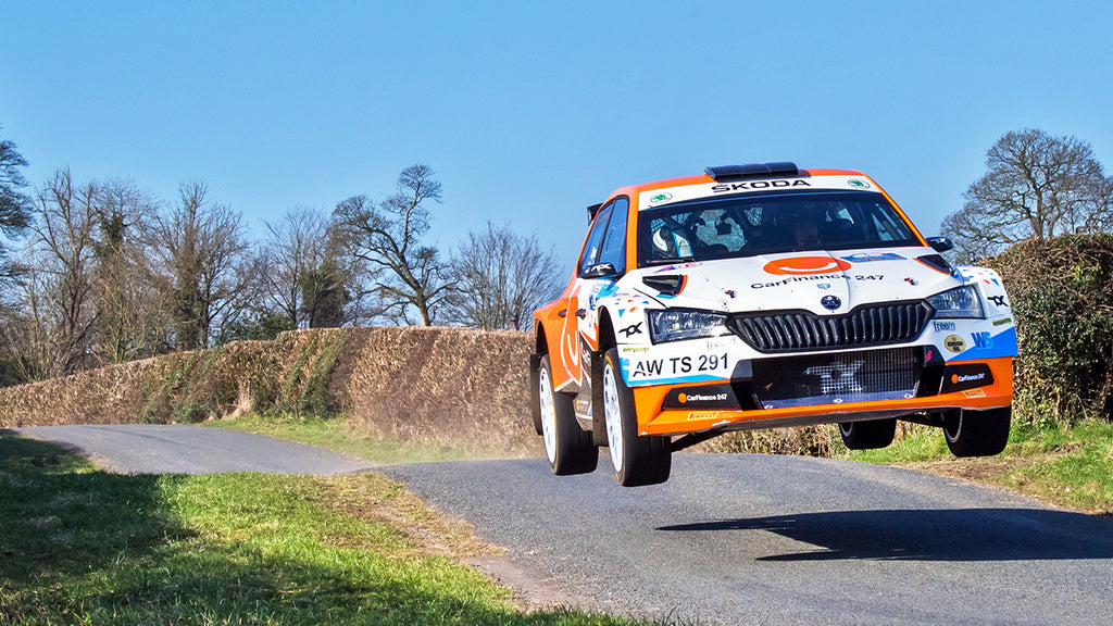 Chris Ingram winning the 2022 Legend Fires North West Stages Rally