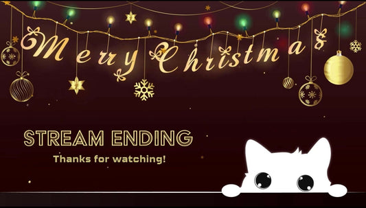 Animated Scenes Christmas Cute Hiding Cat - Overlay - Stream K-Arts